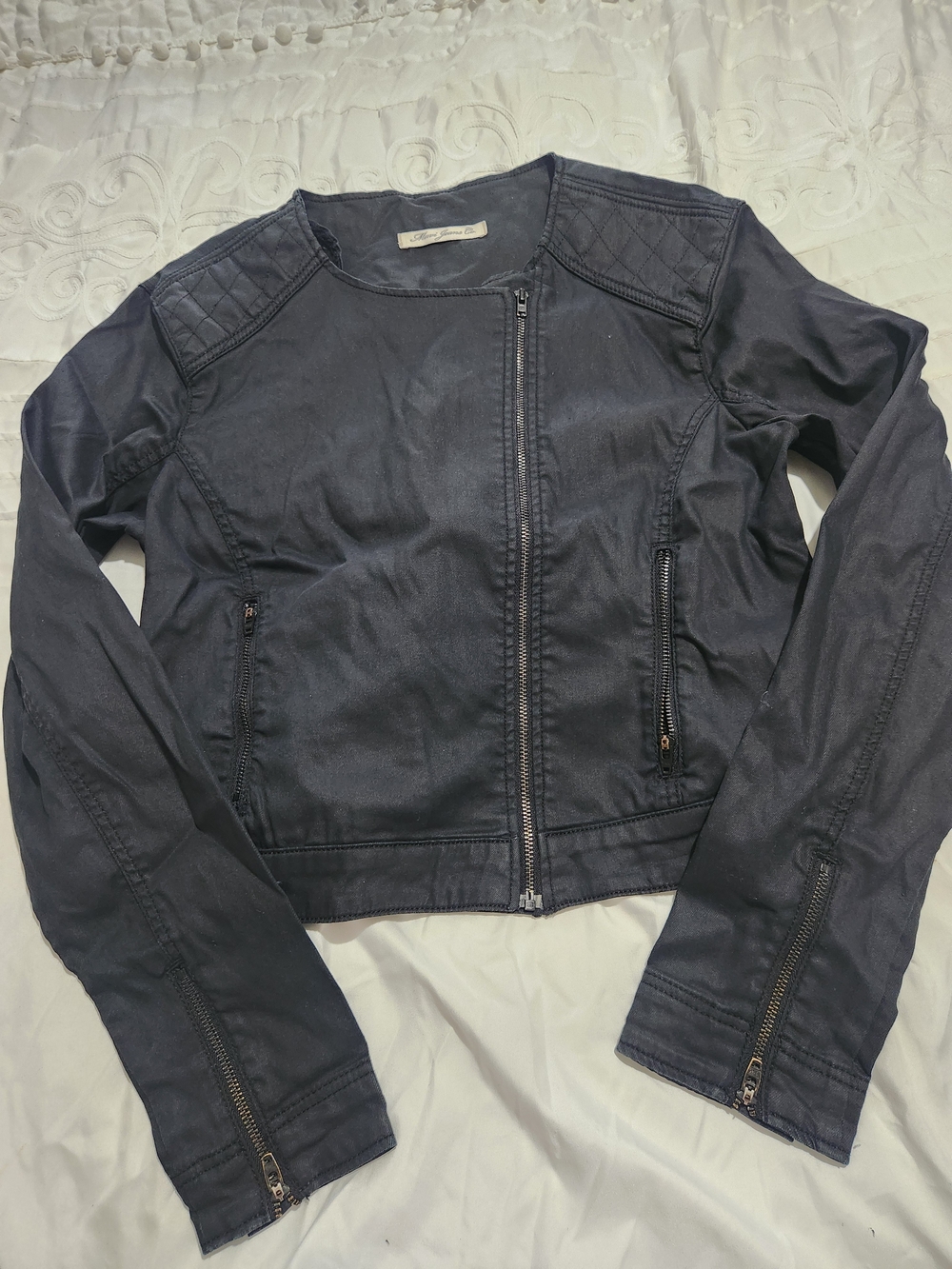 Mavi Jeans Co. Vintage Zip-Front Moto Jacket